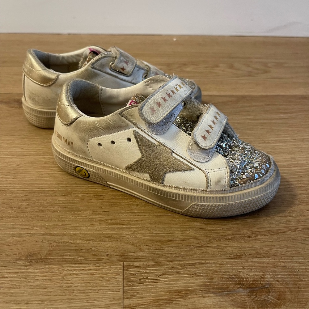 Golden Goose Kids Sneakers in Gold and White